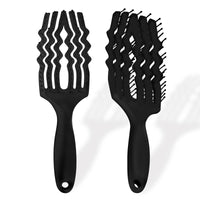 1 x Brand New Anti-Static Detangling Hair Detangling Brush Soft Curved Anti-Knot Breakage Brush with Soft Bristles for Fine and Fragile Curly Frizzy Hair to Straighten - RRP €15.6