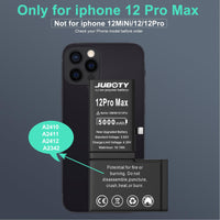 1 x RAW Customer Returns JUBOTY 5000mAh Battery for iPhone 12 Pro Max, New Upgrade Li-ion High Capacity Battery Replacement for iPhone 12 Pro Max Models A2410 A2411 A2412 A2342 with Complete Professional Repair Kit - RRP €26.21