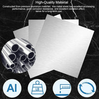 1 x RAW Customer Returns WANTOUTH 12 Pieces Aluminum Sheet 15 15 0.05 cm Aluminum Plate Thin Aluminum Sheets Practical Aluminum Foil with Protective Film for Jewelry Making Embossing and DIY - RRP €43.03