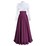 1 x RAW Customer Returns Fiamll Victorian Dress Renaissance Costume Women Vintage Ball Gown Ladies Medieval Blouse with Renaissance Maxi Skirt Pink L - RRP €53.47