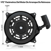 1 x RAW Customer Returns 1PZ SP1-33L Recoil Starter with Screw for Briggs Stratton 497680 498144 Oregon 31-068 Rotary 12368 Lawn Mower Engine Brushcutter Earth Drill - RRP €16.84