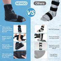 1 x RAW Customer Returns NEWGO Cooling Cuff Foot Cooling Shoes Cooling Socks Feet Ice Shoe for Injuries Ankle Ice Bag Cooling Socks Chemotherapy Pack of 1 Black  - RRP €24.99