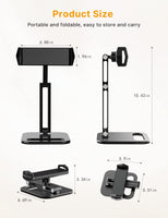 1 x RAW Customer Returns ULANZI Tablet Holder Height Adjustable, Tablet Stand Table, Compatible with iPad Pro 12.9, iPad Mini 5 6, iPad Air 2 4 5, Black - RRP €35.99