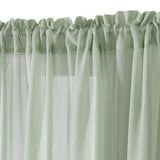 1 x RAW Customer Returns MIULEE Set of 2 Sheer Voile Curtains Rod Pocket Transparent Curtain Made of Voile Polyester Window Curtain Transparent Living Room Airy for Bedroom 140 X 215 cm W x H , Rod Pocket Green - RRP €23.99