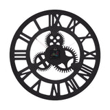 1 x RAW Customer Returns ACCSHINE Large Vintage Wall Clock 45cm Industrial Steampunk with Roman Numerals Particular Wall Clock Metal Clock for Bar Living Room Restaurant Gold  - RRP €37.99