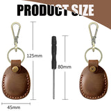 1 x RAW Customer Returns Timyca Airtag Pack of 4 Holder Pendant Genuine Leather Airtag Key Fob Case for Apple Airtags, Handmade Holder for Apple Tracker Air Tag Case Pendant Waterproof Air Tags2023 for Dogs - RRP €21.98