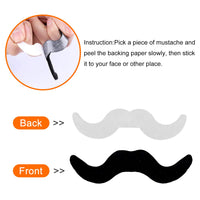 27 x Brand New XCOZU Self-Adhesive Mustache, 48Pcs Novelty Dress Up Adhesive Beards Fake Mustaches to Stick on for Party Decorations, Masquerade and Costumes - RRP €194.4