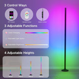 1 x RAW Customer Returns OUTON LED Floor Lamp Smart, RGB WiFi Dimmable Floor Lamp with Remote Control, APP Control, Compatible with Alexa Google Assistant, Music Sync, 300 Scene Modes, Floor Lamp for Living Room Bedroom - RRP €48.85