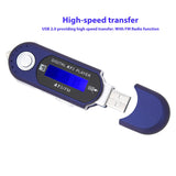 1 x RAW Customer Returns MP3 Player - VIFER Portable MP3 USB Digital Music Player with LCD Screen Support 32GB TF Card and FM Radio Blue  - RRP €17.14