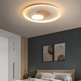 1 x RAW Customer Returns FitzMia LED ceiling light, ceiling lamp with wood, ceiling lamps dimmable with remote control, modern round wooden ceiling lamp for bedroom, children s room, living room, kitchen 31.5 cm, 24 W  - RRP €60.99