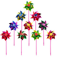 1 x RAW Customer Returns 36 Pieces Plastic Rainbow Pinwheel Lawn Garden DIY Windmill Party Pinwheels Wind Chime Set for Garden Lawn Decor, Funny Carnival Party Decor, Random Colors, 15 x 36.5 cm - RRP €8.33