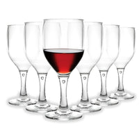 1 x RAW Customer Returns STARVAST 6 Pack Plastic Wine Glasses, 35 cl 350 ml Red Wine Glasses Premium Plastic Superior Unbreakable Reusable, Transparent Plastic Standing Glasses - RRP €29.99