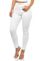 1 x RAW Customer Returns Elara Super High Waist Women s Trousers Chunkyrayan EL12-1 White 44 2XL  - RRP €29.95