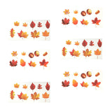 2 x Brand New Happyyami 6 Sheets Halloween Maple Leaves Window Clings Autumn Leaves Window Clings Maple Decorations for Halloween Fall Harvest Thanksgiving - RRP €40.8