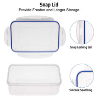 1 x RAW Customer Returns SIKITUT food storage containers with lids, plastic storage containers set, 8-piece storage containers, airtight, BPA free, transparent - RRP €21.99