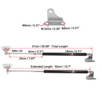 1 x RAW Customer Returns X AUTOHAUX 2Pcs Universal Gas Strut 200N 20KG Gas Strut Compression Spring Hinge Door Lift Hydraulic Support Rod 20 Inch for Car - RRP €44.53