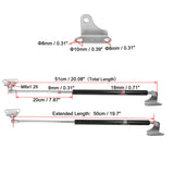 1 x RAW Customer Returns X AUTOHAUX 2Pcs Universal Gas Strut 200N 20KG Gas Strut Compression Spring Hinge Door Lift Hydraulic Support Rod 20 Inch for Car - RRP €44.53