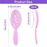 30 x Brand New Curly Hair Brush, 2 Pieces Hair Brush, Anti-Frizz Scalp Massage Brush No-Pull Detangling Brush for Long Curly Hair Women Men Kids - RRP €540.0