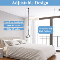 1 x RAW Customer Returns Bed trapeze for elderly Bed pull up stand Assist lift Hospital bed trapeze for bed Mobility transfer Ceiling mounted grab bar trapeze Overhead stand Ladder Bed standing aid for - RRP €60.62