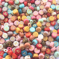 1 x Brand New Letter Beads, Colorful Beads, Flat Round Chocolate Alphabet Beads, DIY Handmade for Kids and Girls, for Necklaces Bracelets Jewelry Making - RRP €16.8