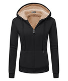 1 x RAW Customer Returns SwissWell fleece jacket women s hoodie with hood sweat jacket warm basic hooded jacket with zip causal hoodie plush jacket women s winter jacket for women black - RRP €49.4