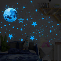 5 x Brand New 435pcs Luminous Stars Wall Stickers, Luminous Stars, Polka Dot and Moon Pattern, DIY Wall Stickers for Boys and Girls, DIY Bedroom Decoration - RRP €114.0