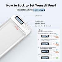 1 x RAW Customer Returns iDiskk New Phone Lock Box, Cell Phone Jail, Timer Lock Box for Android Phones iPhone Max. 6.7 inch , Cell Phone Safe Timed Locker Box for Phone Accessory Temptation Transparent  - RRP €35.99