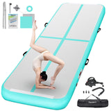 1 x RAW Customer Returns FBSPORT Airtrack Mat, 10cm High Thick 3M Tumbling Mat, Gymnastics Mat with Air Pump, Training Mat with Carrying Bag, Gymnastics Mat for Home, Outdoor, Yoga - RRP €121.0