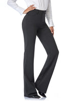 1 x RAW Customer Returns Tapata Women s Trousers 71cm 76cm 81cm 86cm Bootcut Stretch Trousers with 4 Pockets, Tall Long Regular Petite for Office Business Everyday Elegant Trousers 86cm Dark Gray M - RRP €44.36