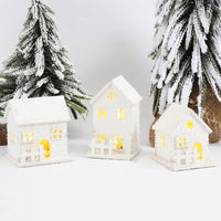 14 x RAW Customer Returns 3 Pieces Luminous Christmas Village, LED Miniature Christmas Houses, Christmas Village with Lights, Wooden Christmas Decorations, Christmas Village with Winter White Warm Light Animated Landscape - RRP €251.86