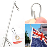 1 x RAW Customer Returns FL HUA 2 Pieces Telescopic Flagpole Kit, 1.6m Portable Telescopic Pole Flagpole, Stainless Steel Flagpole Telescopic Festival, Telescopic Pole for Teachers Tour Guides - RRP €9.61