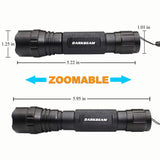 1 x RAW Customer Returns DARKBEAM Red Light Flashlight Tactical LED Rechargeable USB, 501BS High Lumen Zoomable Red Flashlights Portable Handheld Red Light for Fishing Hunting Detector Astrophotography - RRP €30.28