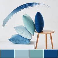 1 x RAW Customer Returns MIULEE velvet cushion cover 40 x 40 cm cushion cover blue series set of 4 sofa cushions velvet cushions decorative throw pillows couch cushions decorative cushions color gradient cover sofa cushion cover - RRP €20.16