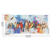 1 x RAW Customer Returns Diamond Painting Bird 110x50 cm Inner 104x44 cm Diamond Painting Birds Diamond Painting Pictures Adults Birds Diamond Painting Birds Parrots Embroidery Rhinestone Craft Set Adults Hummingbird - RRP €26.99