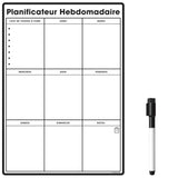 1 x RAW Customer Returns Magnetic fridge planner Wipe-clean whiteboard weekly planner Shopping list and calendar for family organization 30 x 21 cm A4 , white  - RRP €16.8