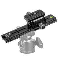 1 x RAW Customer Returns Koolehaoda 180mm Quick Release Plate Rail Nodal Slide Double Dovetail Camera Mount with Double Sided Clamp - RRP €35.99