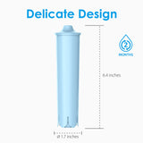 1 x RAW Customer Returns Waterdrop replacement water filter for Jura Blue, Jura 71312 Blue, Compatible with the GIGA , ENA Micro, IMPRESSA series, T V S D certified 6 pieces  - RRP €24.19