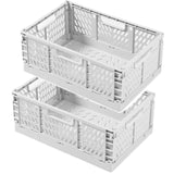 1 x RAW Customer Returns NCRGB 2 pieces folding box storage basket 30 20 12 cm large stackable folding box folding boxes baskets storage box basket storage, storage boxes, folding basket for kitchen bedroom - RRP €15.12