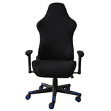 1 x RAW Customer Returns Gaming chair covers Gaming chair cover 4 pieces, office chair swivel chair cover with armrests chair back cover, stretchable chair covers for computer gaming chair, racing style, office chair - without chair, black - RRP €25.98