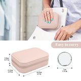 1 x RAW Customer Returns BELICOO Jewelry Box Travel, Jewelry Box Women Small PU Leather Jewelry Box Women for Rings, Bracelets, Earrings, Necklaces, Comes with a Mirror-Pink - RRP €10.8