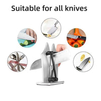 1 x RAW Customer Returns Knife sharpener Knife sharpener for home use Kitchen knife sharpener Sharpening devices for all knives For very blunt or damaged blades Multifunctional kitchen tools ABS plastic  - RRP €15.6