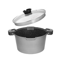 1 x RAW Customer Returns ROSSETTO Non-Stick Induction Colander Pot for Pasta with Lid, Aluminium, 24cm, 4.5 Liters - RRP €49.81