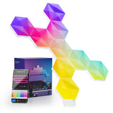 1 x RAW Customer Returns LPDISPLAY Smart LED Hexagon Wall Lights, Hexagon Light Panels, Wi-Fi RGB-IC Home Decor Creative Lights with Music Sync, Works with Alexa Google Assistant for Gaming Rooms, Bedroom, 9 Pack - RRP €60.99