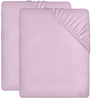 1 x RAW Customer Returns Utopia Bedding - Set of 2 Fitted Sheets 90x200cm - Lavender - Brushed Microfiber Fitted Sheet - 35 cm Deep Pocket - RRP €14.4