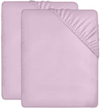 1 x RAW Customer Returns Utopia Bedding - Set of 2 Fitted Sheets 90x200cm - Lavender - Brushed Microfiber Fitted Sheet - 35 cm Deep Pocket - RRP €14.4