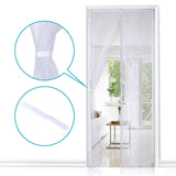 1 x RAW Customer Returns Apalus fly screen door, magnetic insect protection 80x200cm, the magnetic curtain is ideal for the balcony door, cellar door and patio door, easy adhesive installation without drilling, cannot be shortened, white - RRP €19.86