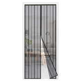 1 x RAW Customer Returns Sekey magnetic fly screen door curtain for wooden, iron, aluminum doors and balconies 70x210 cm, black  - RRP €14.99