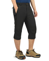 1 x RAW Customer Returns Outdoor Ventures Men s 3 4 Pants Cargo Shorts Short Cargo Pants Stretch Summer Outdoor Shorts for Men Quick-drying Hiking Shorts for Hiking Running Black L - RRP €34.51