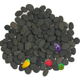 1 x RAW Customer Returns juexiyarticle Decorative Stones Flat Small Pebbles for Painting Flowerpot Garden Aquarium Decoration, Smooth River Stones Gravel 900g - RRP €22.18