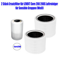 1 x RAW Customer Returns Replacement filter for LEVOIT Core 200 200S Core 200S-RF 3-in-1 HEPA filter compatible with LEVOIT Core 200 200S air purifier -2 pieces, white - RRP €35.28